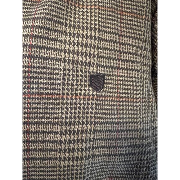 Brixton Plaid Bomber Jacket XL Men's Cotton & Polyester Brown & Tan - Picture 2 of 6